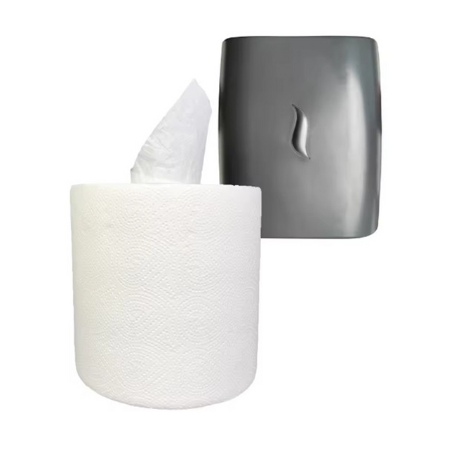 Коммерческий белый РУЛОН БУМАЖНОГО ПОЛОТЕНЦА